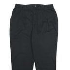 LEE Womens Cotton Black Regular Fit Straight Leg Trousers W34 L30 Comfortable