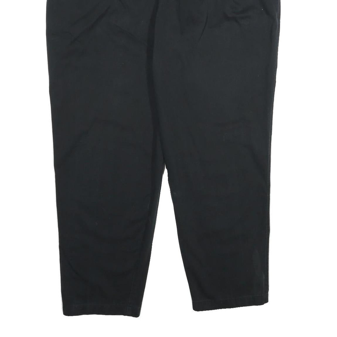 LEE Womens Cotton Black Regular Fit Straight Leg Trousers W34 L30 Comfortable