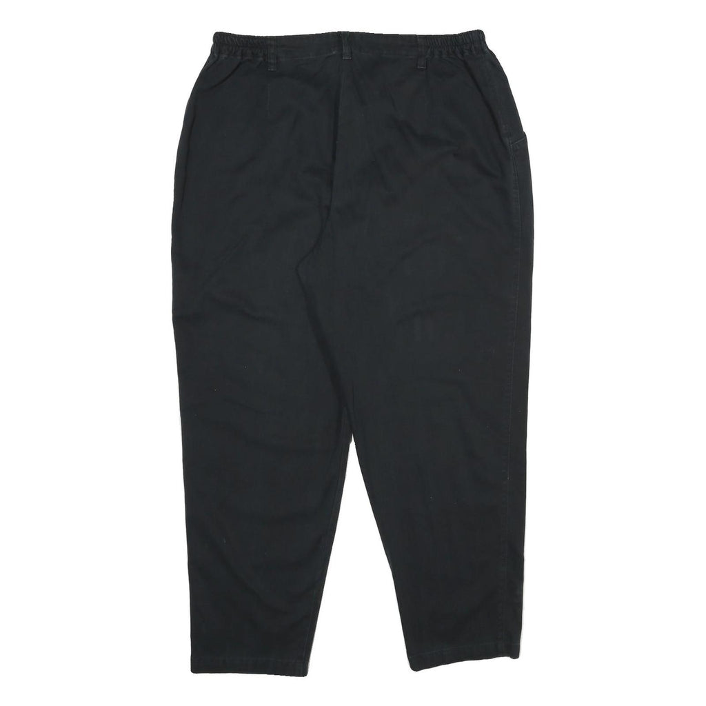 LEE Womens Cotton Black Regular Fit Straight Leg Trousers W34 L30 Comfortable