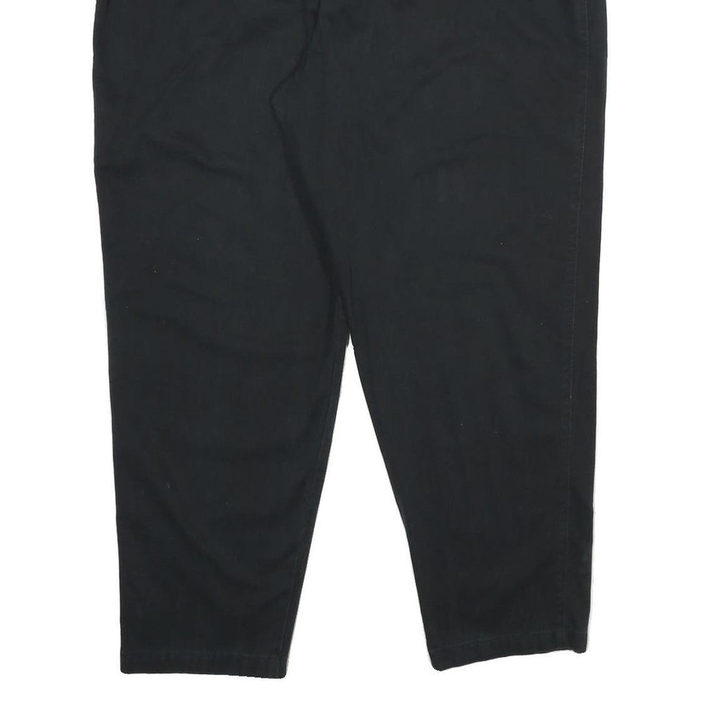 LEE Womens Cotton Black Regular Fit Straight Leg Trousers W34 L30 Comfortable