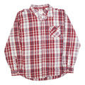 LEVI'S Mens Red & White Checked Shirt 2XL Cotton Blend Long Sleeve Casual