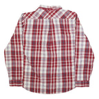 LEVI'S Mens Red & White Checked Shirt 2XL Cotton Blend Long Sleeve Casual