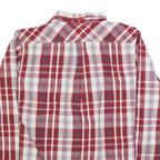 LEVI'S Mens Red & White Checked Shirt 2XL Cotton Blend Long Sleeve Casual