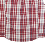 LEVI'S Mens Red & White Checked Shirt 2XL Cotton Blend Long Sleeve Casual