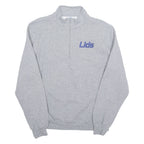 RUSSELL ATHLETIC Mens Sweatshirt Grey 1/4 Zip M