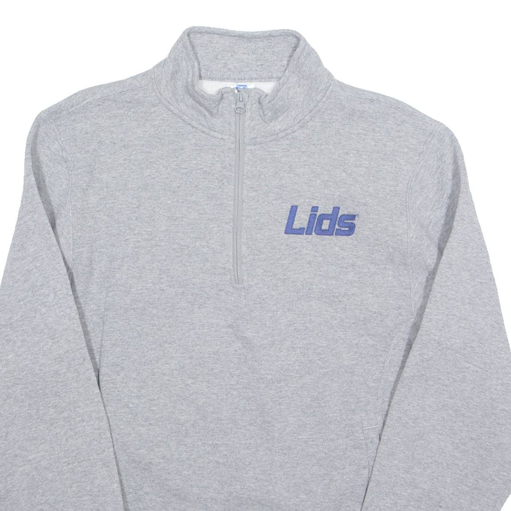 RUSSELL ATHLETIC Mens Sweatshirt Grey 1/4 Zip M