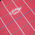 CALLAWAY GOLF Mens Red Check Short Sleeve Polo Shirt 2XL Cotton Golf Wear