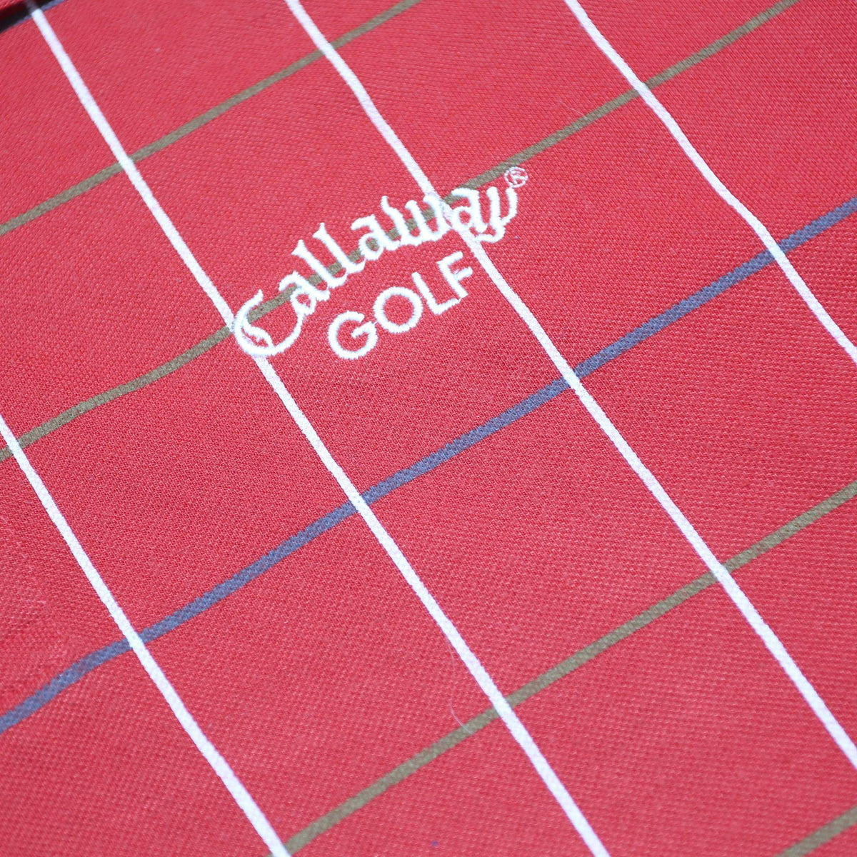 CALLAWAY GOLF Mens Red Check Short Sleeve Polo Shirt 2XL Cotton Golf Wear