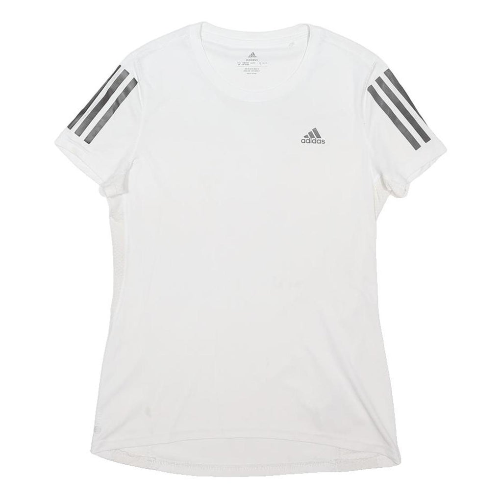 ADIDAS RUNNING Womens White Short Sleeve Crew Neck Sports T-Shirt S