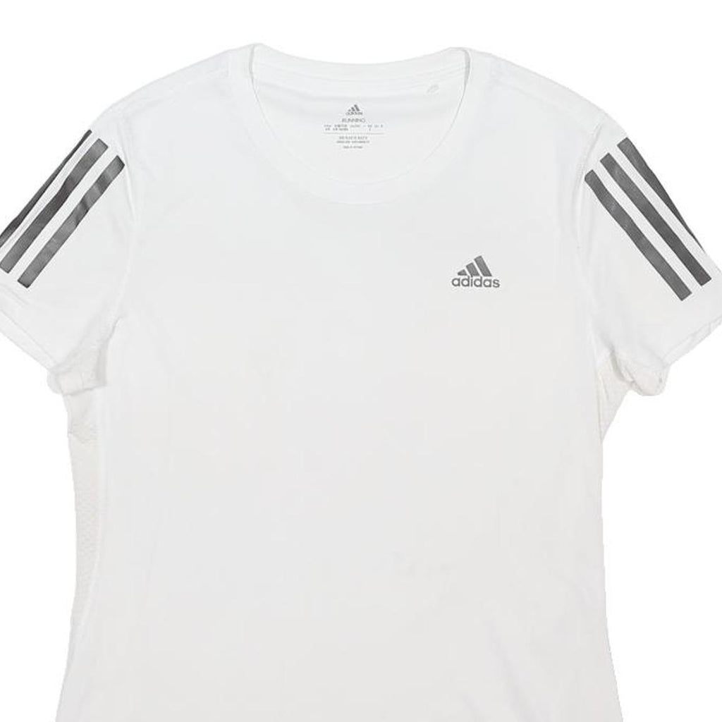 ADIDAS RUNNING Womens White Short Sleeve Crew Neck Sports T-Shirt S