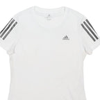 ADIDAS RUNNING Womens White Short Sleeve Crew Neck Sports T-Shirt S