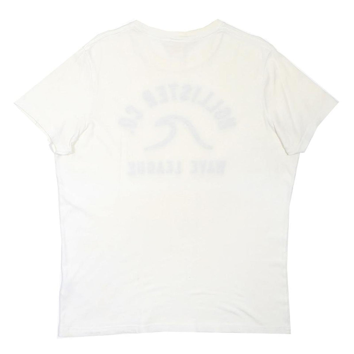 HOLLISTER Mens White Crew Neck Short Sleeve Wave League Graphic XL Casual