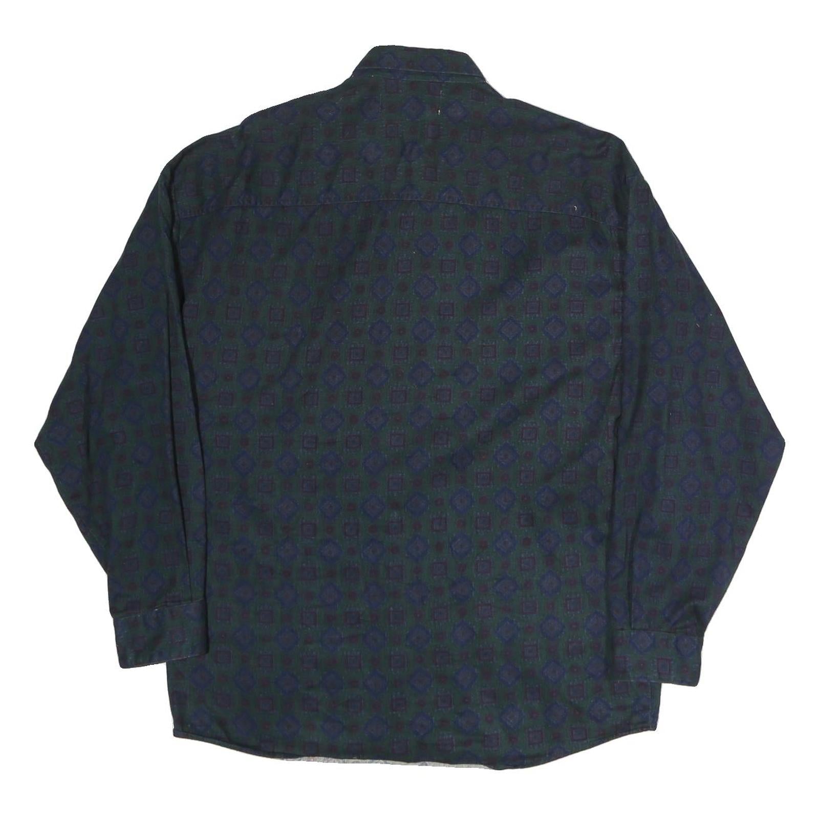 ANCHORBLUE Mens Blue Pattern Shirt M Cotton Long Sleeve Button Casual