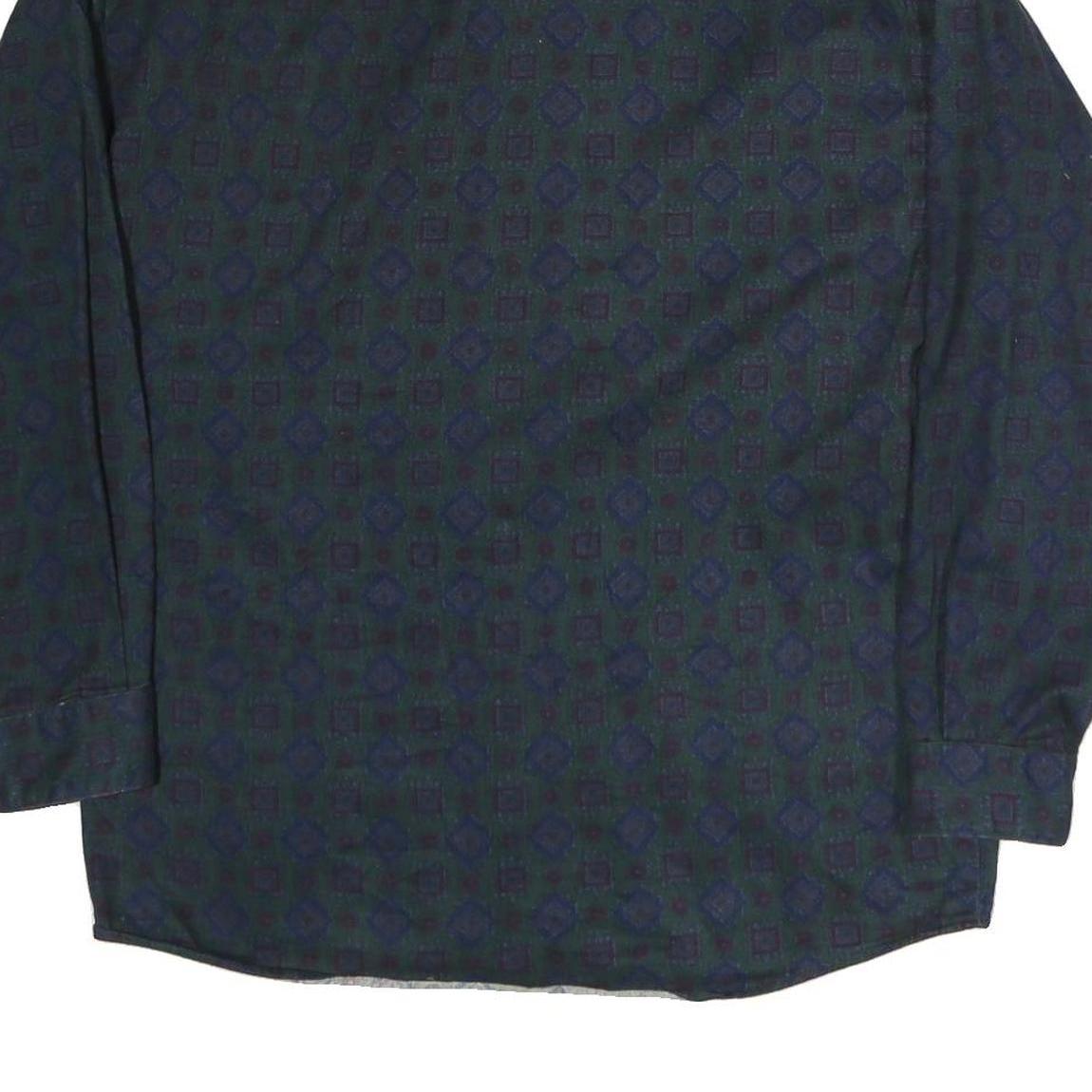 ANCHORBLUE Mens Blue Pattern Shirt M Cotton Long Sleeve Button Casual