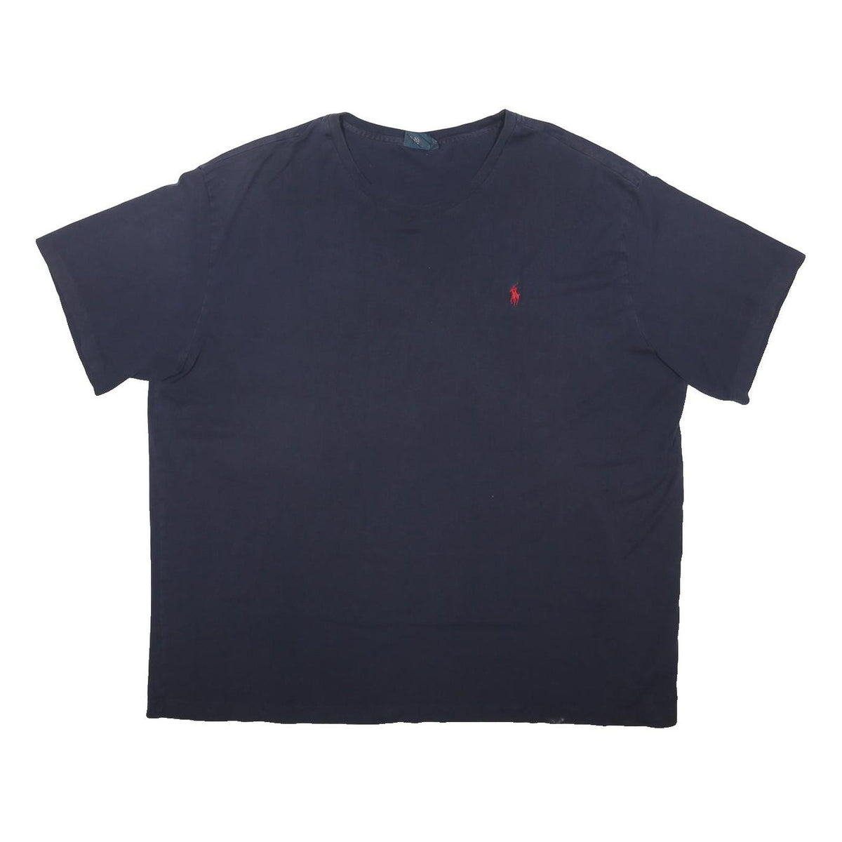 POLO RALPH LAUREN Mens Navy Blue Classic Cotton Blend T-Shirt 2XL Short Sleeve