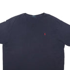 POLO RALPH LAUREN Mens Navy Blue Classic Cotton Blend T-Shirt 2XL Short Sleeve