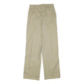 DICKIES Womens Relaxed Beige Cotton Blend Trousers W26 L31 Zip Closure