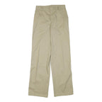 DICKIES Womens Relaxed Beige Cotton Blend Trousers W26 L31 Zip Closure