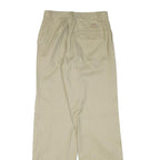 DICKIES Womens Relaxed Beige Cotton Blend Trousers W26 L31 Zip Closure