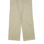 DICKIES Womens Relaxed Beige Cotton Blend Trousers W26 L31 Zip Closure