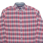 TOMMY HILFIGER New York Fit Mens Shirt Red Check Long Sleeve M