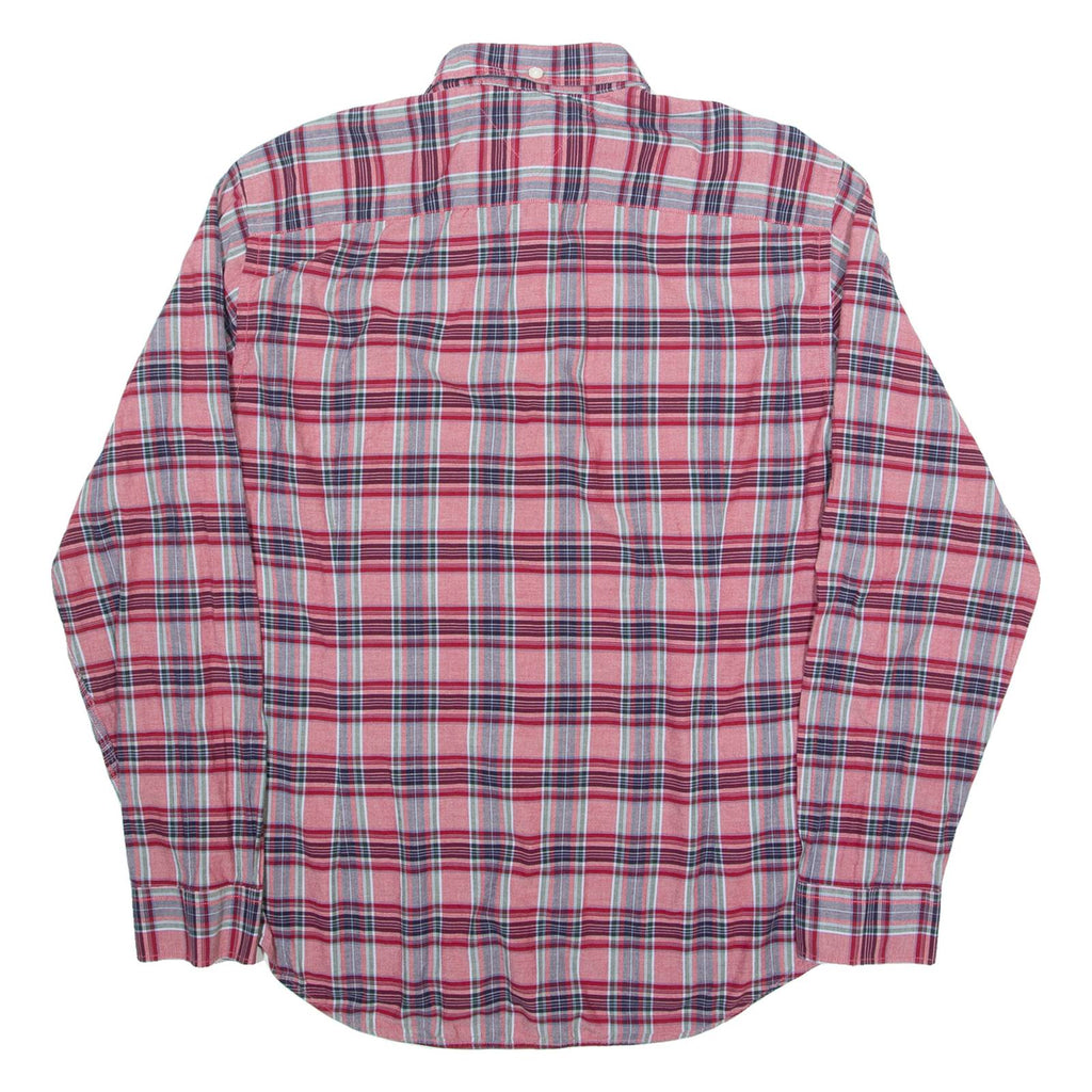 TOMMY HILFIGER New York Fit Mens Shirt Red Check Long Sleeve M