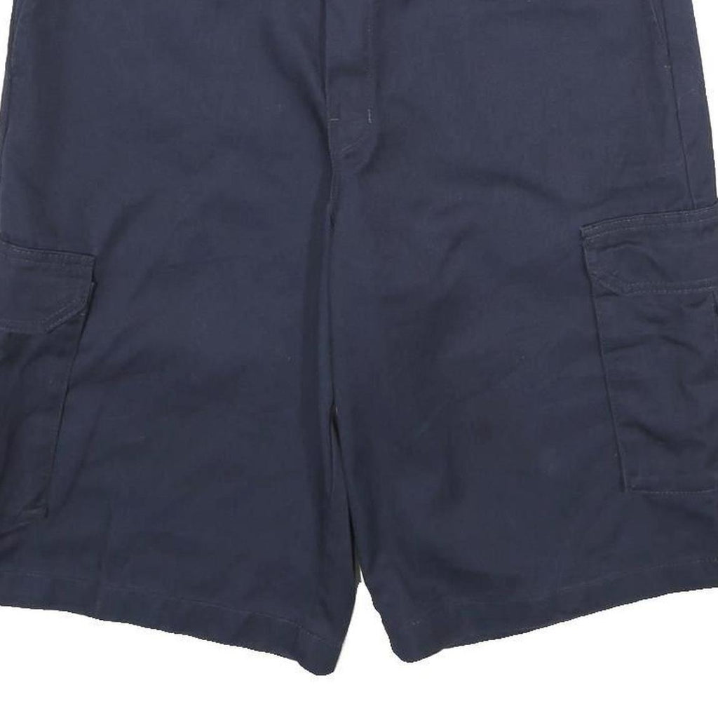 DICKIES Mens Navy Cargo Shorts L W34 Polyester Blend Workwear Casual