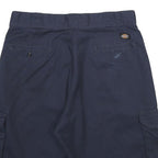 DICKIES Mens Navy Cargo Shorts L W34 Polyester Blend Workwear Casual