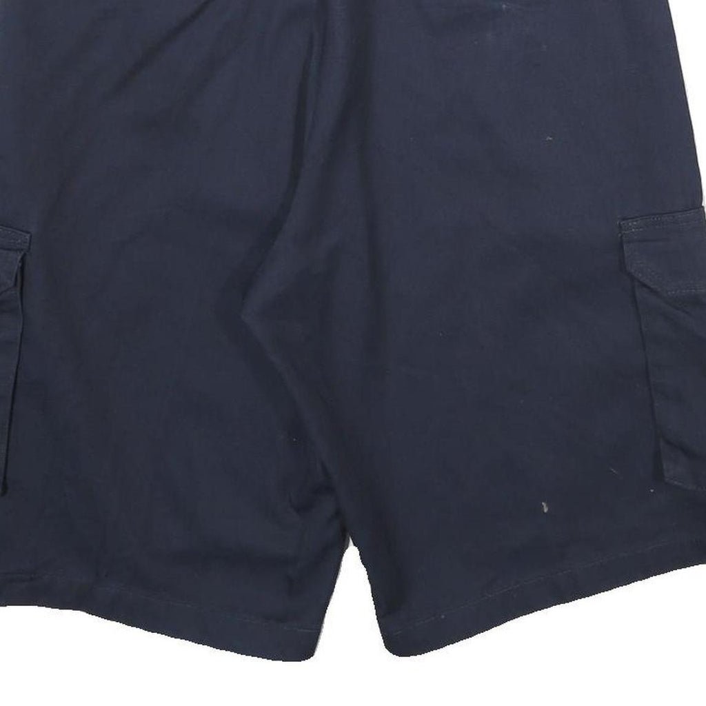 DICKIES Mens Navy Cargo Shorts L W34 Polyester Blend Workwear Casual