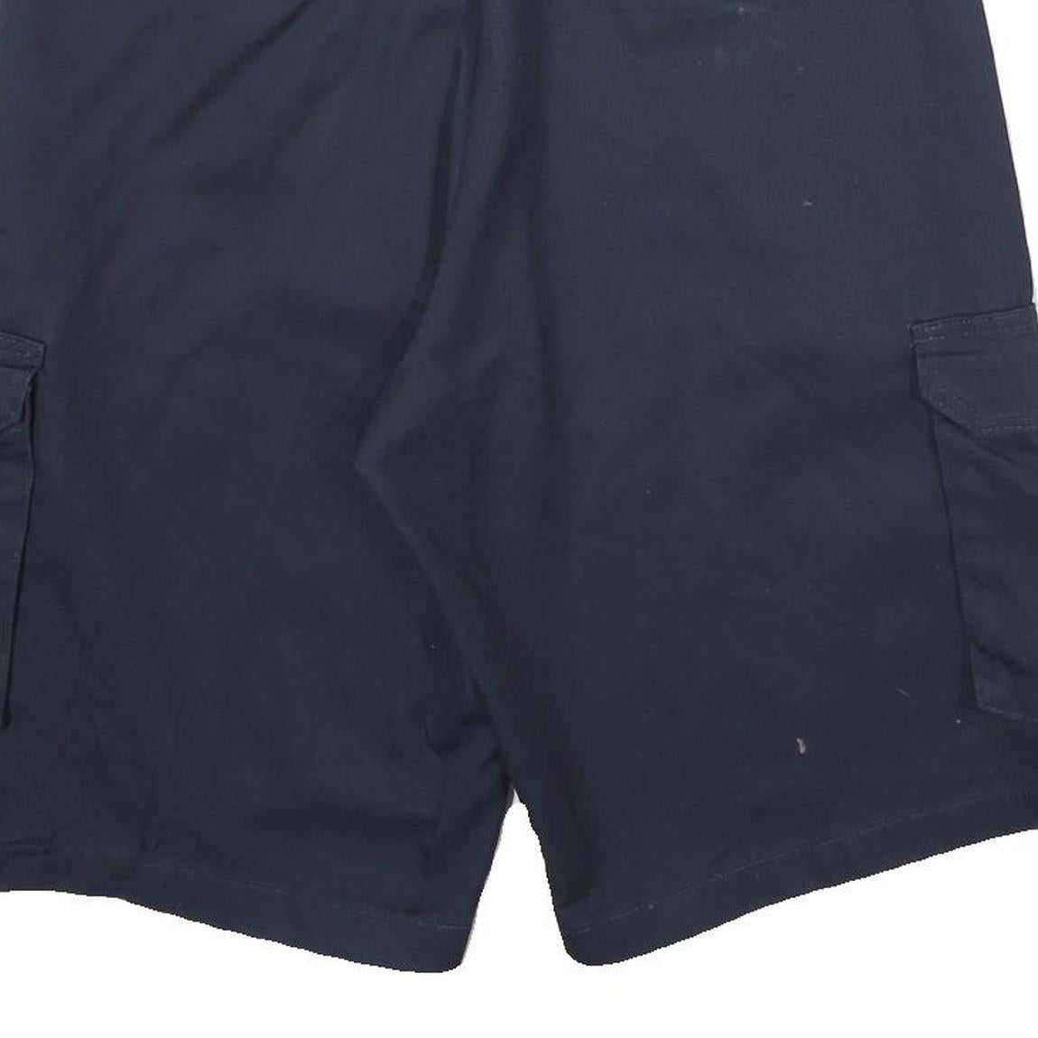 DICKIES Mens Navy Cargo Shorts L W34 Polyester Blend Workwear Casual