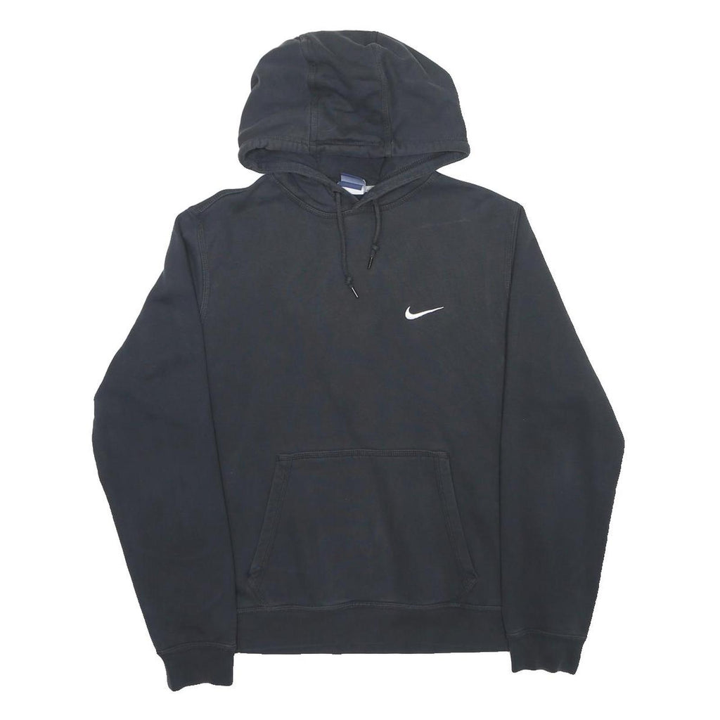 NIKE Mens Black Pullover Hoodie L Cotton Blend Casual Sportswear
