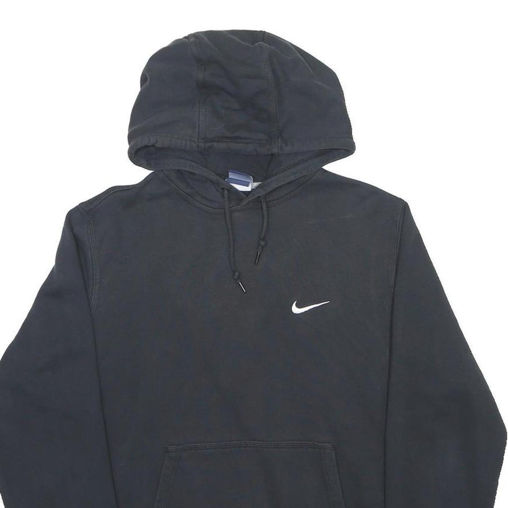 NIKE Mens Black Pullover Hoodie L Cotton Blend Casual Sportswear