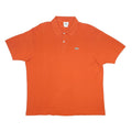 LACOSTE Mens Orange Cotton Polo Shirt 2XL Classic Fit Embroidered Logo