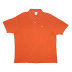LACOSTE Mens Orange Cotton Polo Shirt 2XL Classic Fit Embroidered Logo