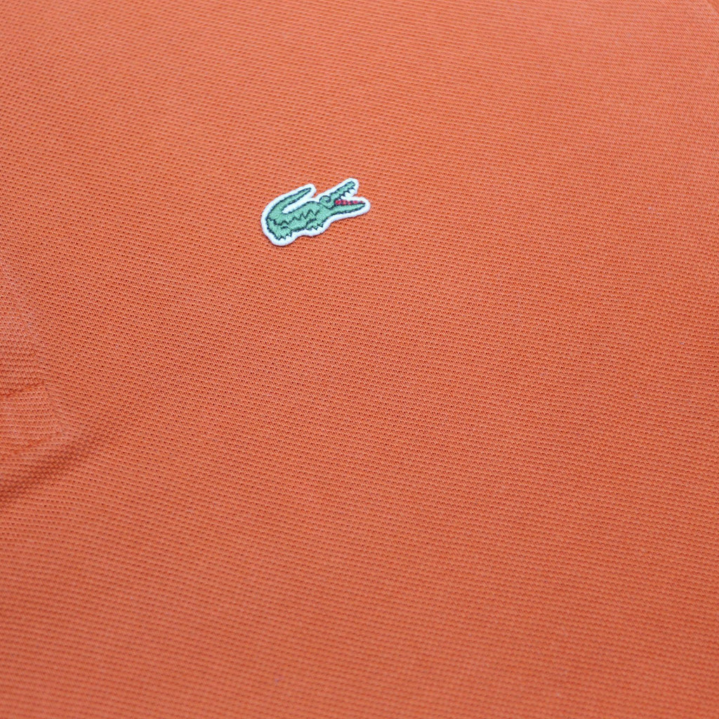 LACOSTE Mens Orange Cotton Polo Shirt 2XL Classic Fit Embroidered Logo
