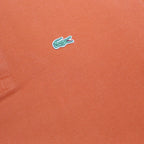 LACOSTE Mens Orange Cotton Polo Shirt 2XL Classic Fit Embroidered Logo
