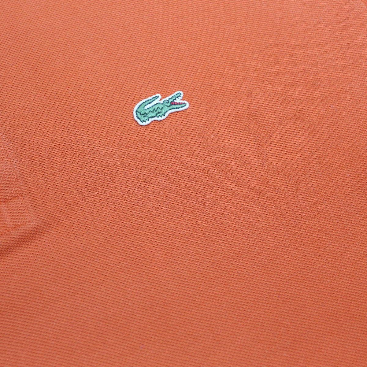 LACOSTE Mens Orange Cotton Polo Shirt 2XL Classic Fit Embroidered Logo