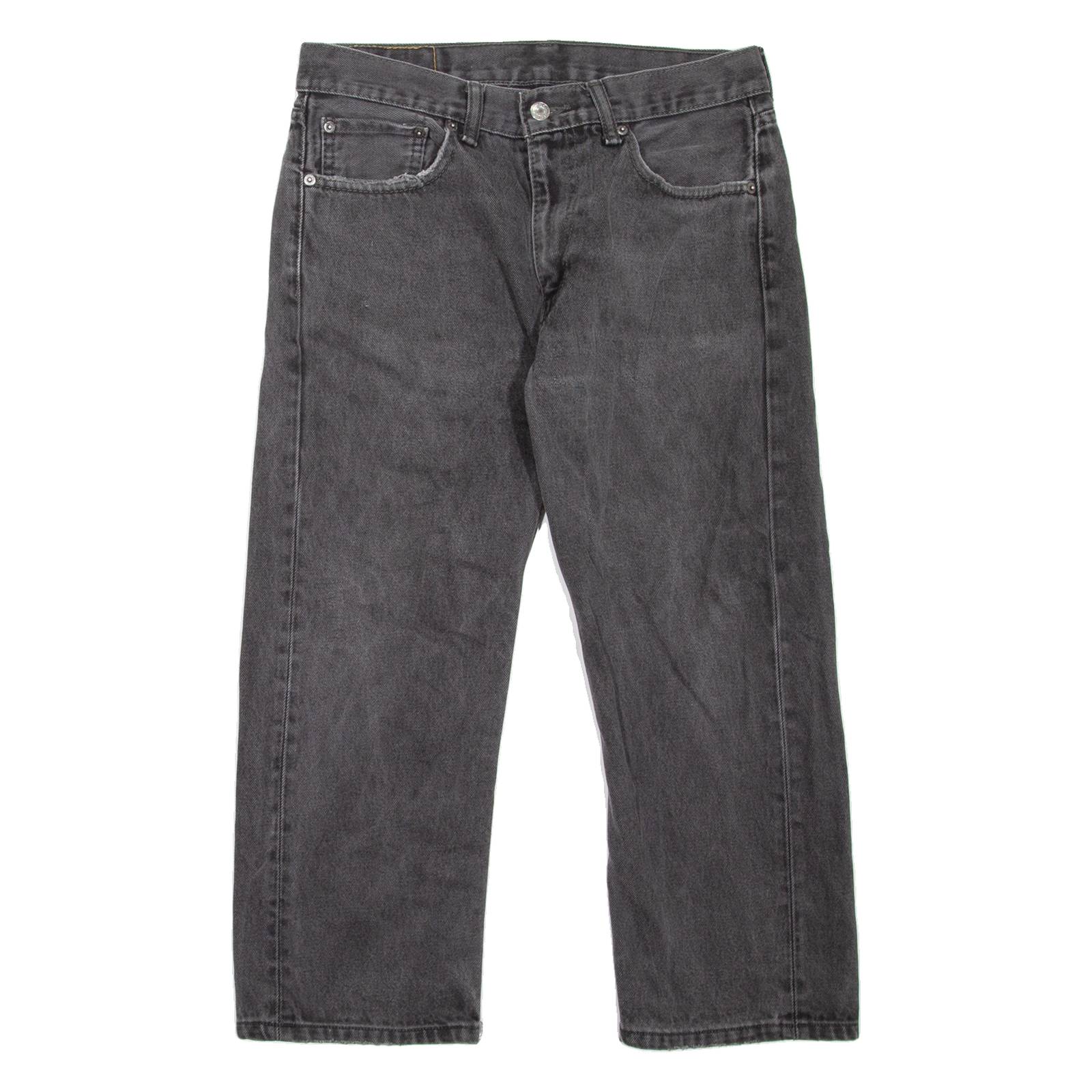 LEVI'S 505 Jeans Mens Grey Regular Straight W32 L23
