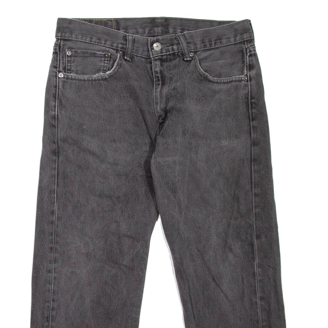 LEVI'S 505 Jeans Mens Grey Regular Straight W32 L23