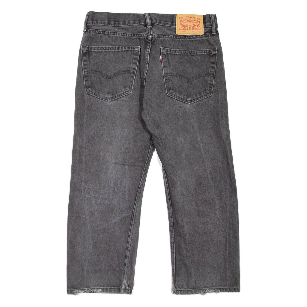 LEVI'S 505 Jeans Mens Grey Regular Straight W32 L23