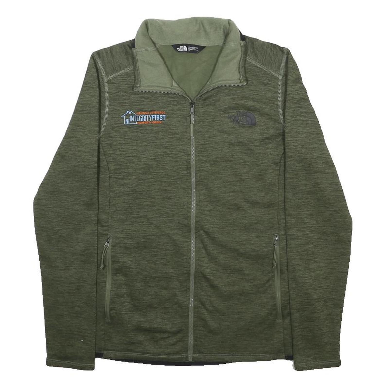 THE NORTH FACE Womens Green Zip Jacket M Polyester Plain Lightweight Outdoor