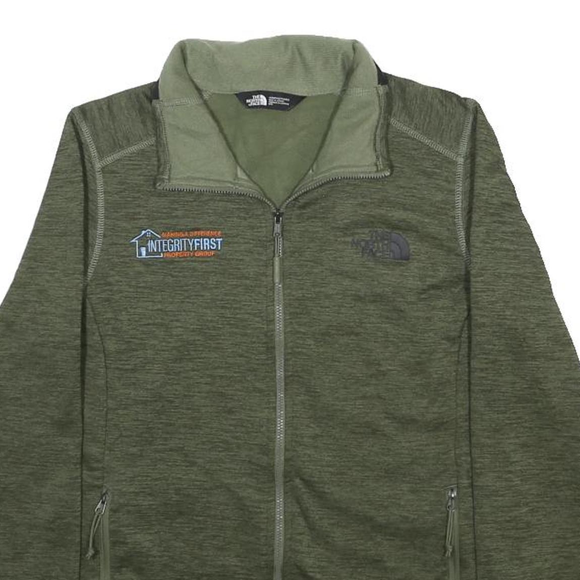 THE NORTH FACE Womens Green Zip Jacket M Polyester Plain Lightweight Outdoor
