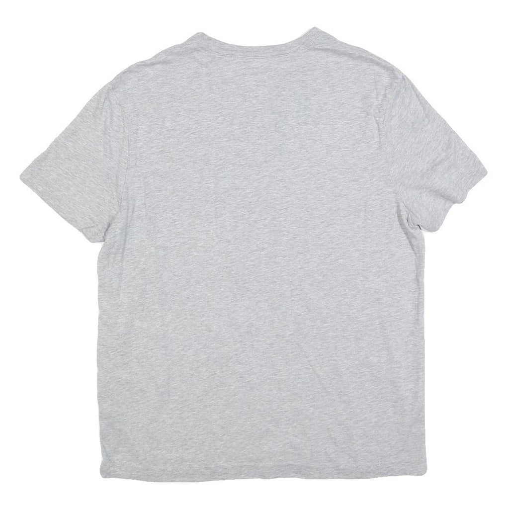 TOMMY HILFIGER Womens Grey Graphic T-Shirt S Short Sleeve Crew Neck Cotton Blend