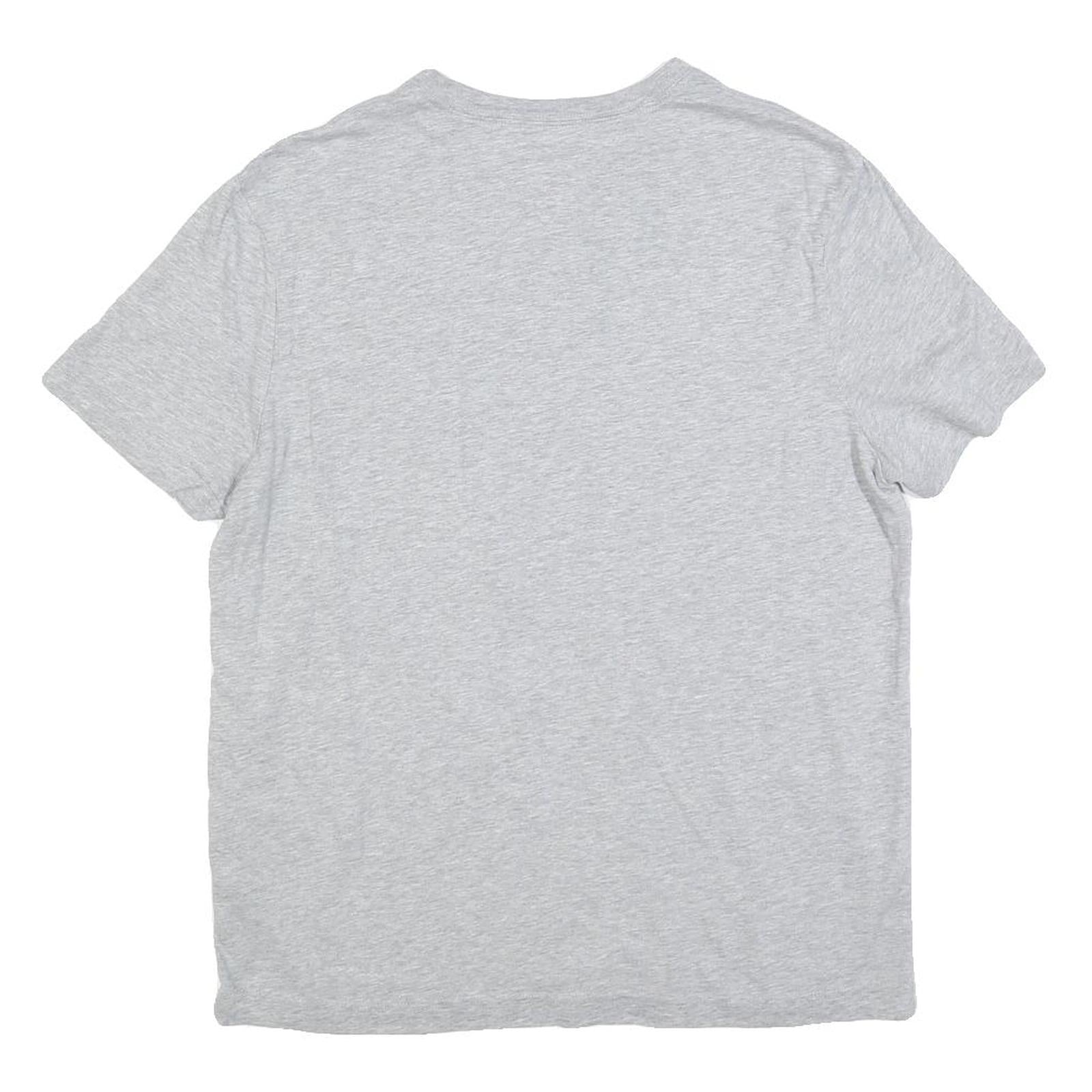 TOMMY HILFIGER Womens Grey Graphic T-Shirt S Short Sleeve Crew Neck Cotton Blend