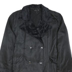 MARINA PINALDI Womens Black Button Jacket L Polyester Blend Classic Outerwear