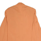 Womens Orange Plain Blazer Jacket L Polyester Blend Button Casual Tailored