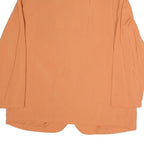 Womens Orange Plain Blazer Jacket L Polyester Blend Button Casual Tailored