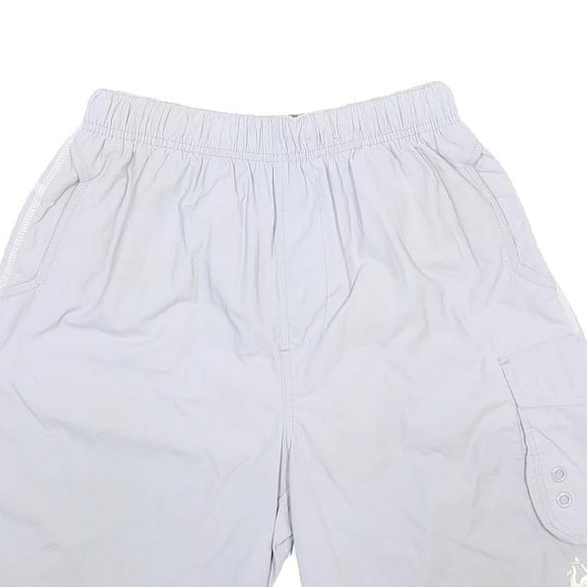 LE COQ SPORTIF Mens Nylon White Casual Cargo Shorts M W26 Lightweight