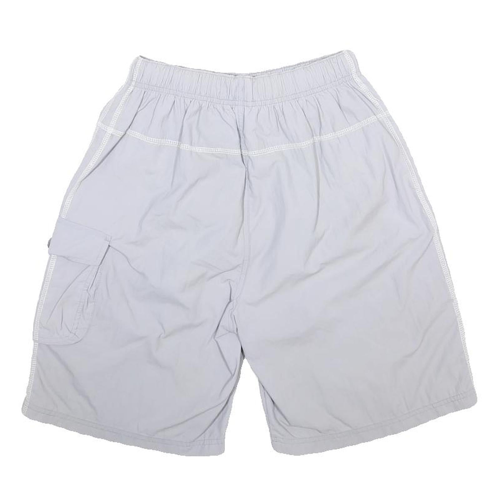 LE COQ SPORTIF Mens Nylon White Casual Cargo Shorts M W26 Lightweight