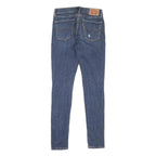 LEVI'S Womens Slim Blue Denim Jeans W26 L31 Distressed Cotton Blend Zip